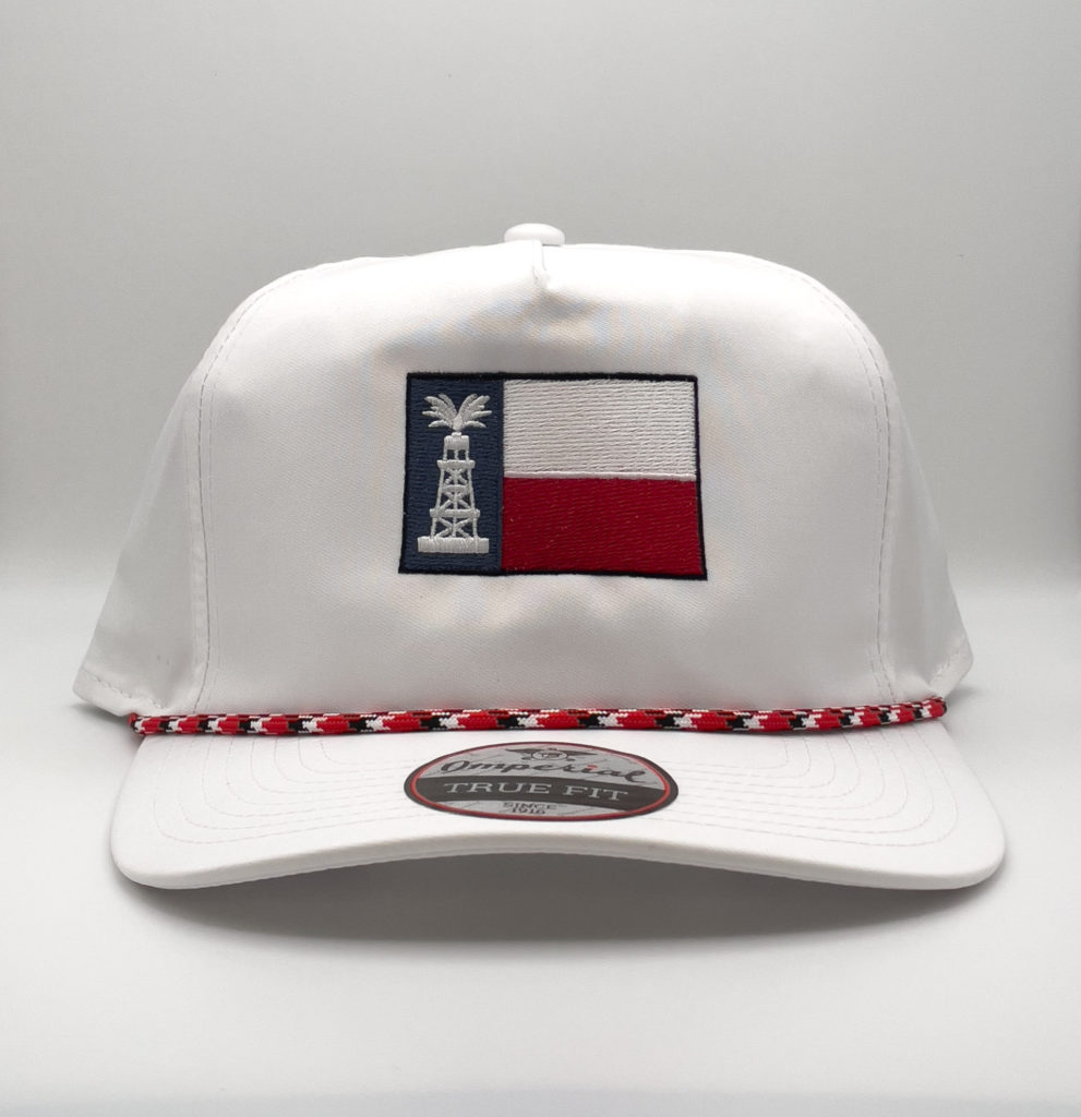 Drilling Rig Texas Flag Imperial Rope Hat LandmanLife